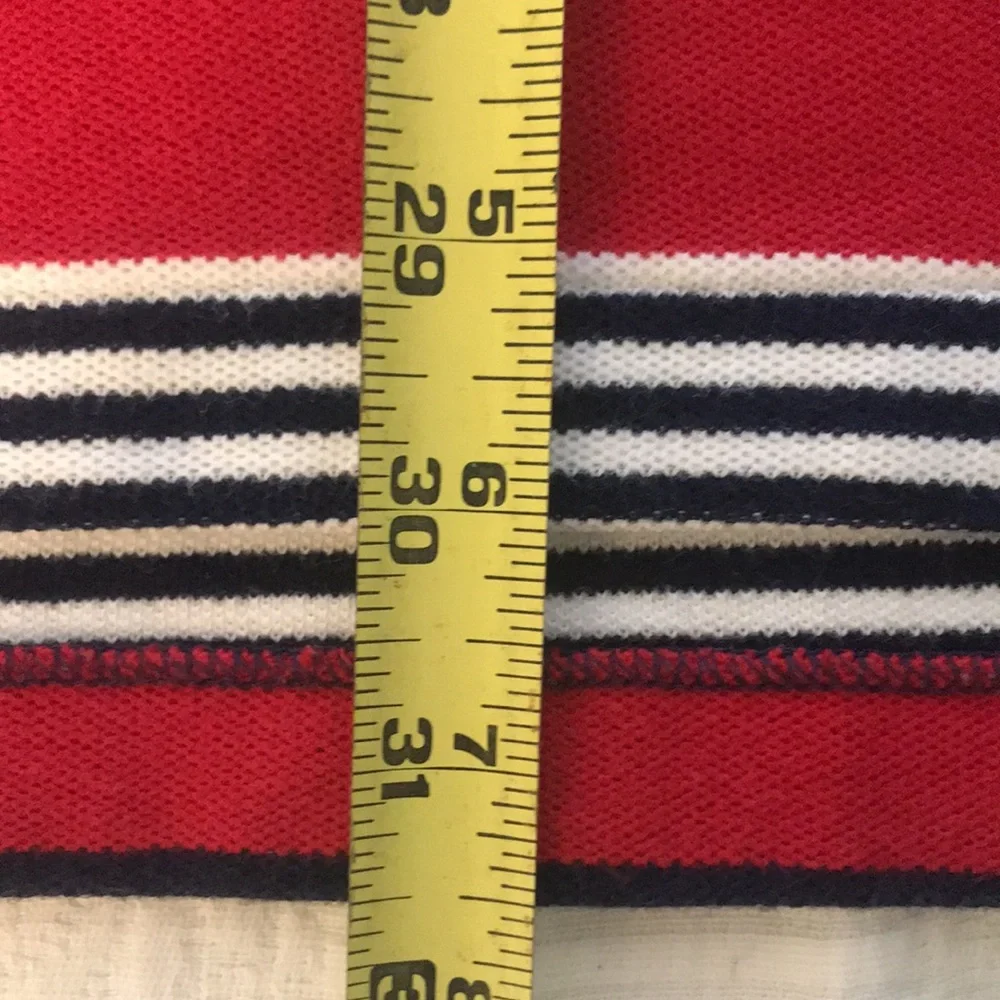 Polo Golf Ralph Lauren Striped Short Sleeve Polo Shirt Red White Blue XL